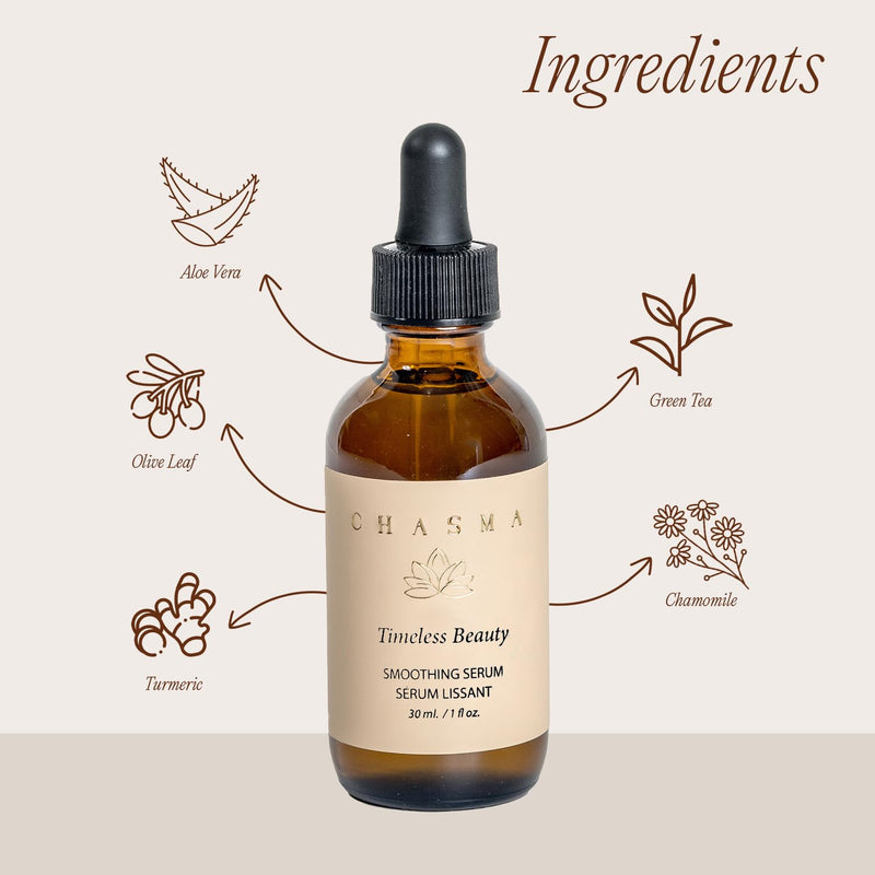 Chasma Timeless Beauty Face Serum - Bakuchiol, Turmeric, Vitamin C, Hyaluronic Acid, Peptides,Deep Hydration, Sensitive Skin Care, Unscented