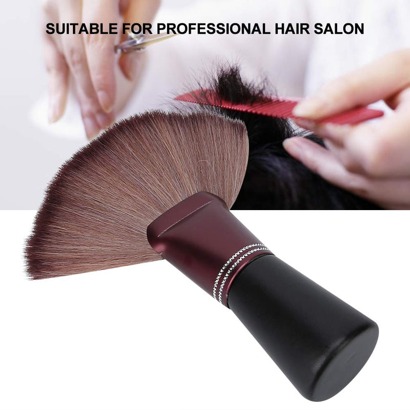 [Australia] - Fan Shape Hairdresser Neck Brush, Neck Duster Brush Soft Barber Hair Cutting Brush Hair Sweep Brush, Hair Clippings Remove Brush Flat Base[#1] 