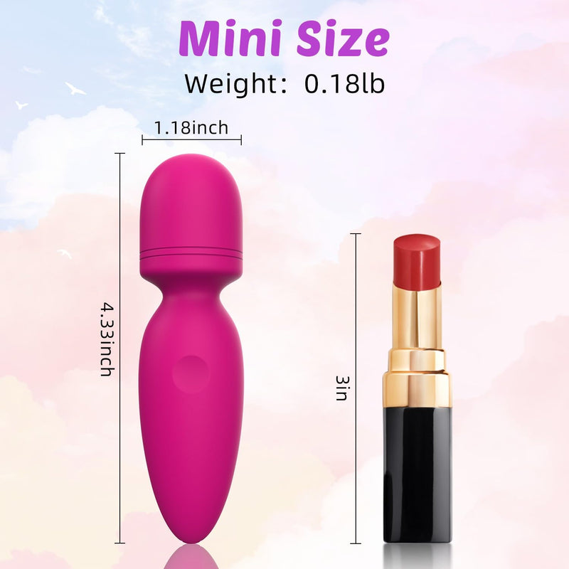 [Australia] - Mini Massager Tools,Gifts for Women Small Cordless Handheld Massager with 10 Vibration Modes, Personal Handheld Massager for Neck Shoulder Back BodyÔºàRose RedÔºâ 