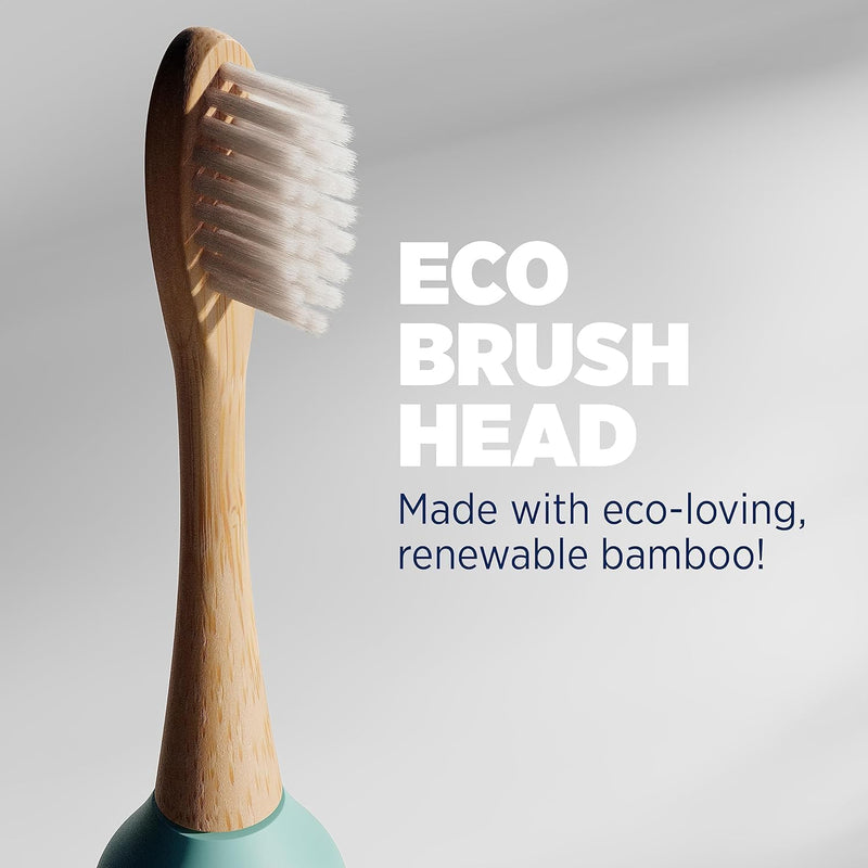 Lumineux Bamboo Replacement Heads 3 Pack - Exclusive to Lumineux Sonic Electric Toothbrush - Soft Bristle Bamboo Heads - Made with Eco Loving Renewable Bamboo