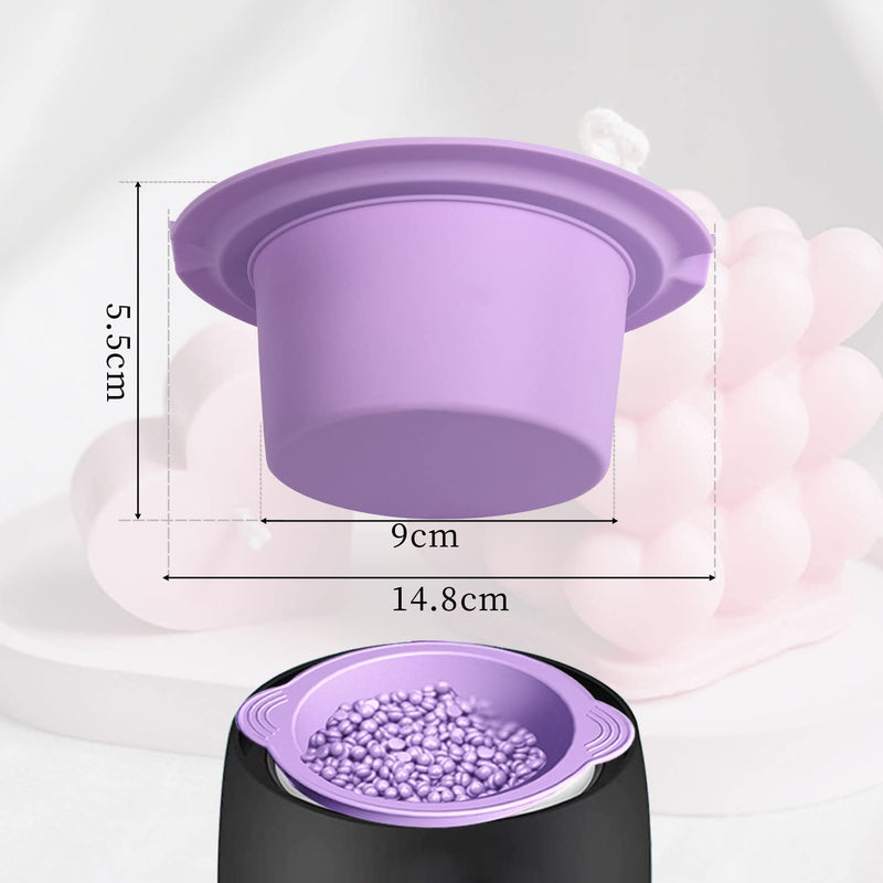 [Australia] - Electric Waxing Kit, Wax Warmer Silicone Liner for Tress Wellness Compatible with 16oz Waxing Kit Melting Wax Bowl for Tress Wellness Wax Warmer or for BLITZWAX Wax Warmer (Purple) 