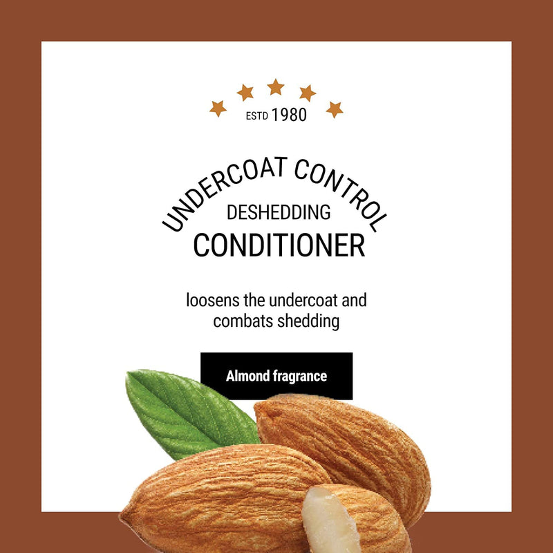 Undercoat Control deShedding Dog Shampoo and Conditioner Bundle, 16 oz - Combats and Reduces Shedding, Undercoat Removal, Omega 3 & 6 Rich, Vitamin E Strengthens The Hair Follicle - PawsPlanet Australia