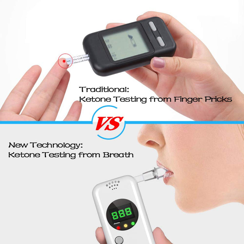 [Australia] - Ketosis Breath Meter, Accurate Digital Keto Breath Analyzer for Ketosis Tracking with 10pc Mouthpieces(mmol/L) 1 Count (Pack of 1) 