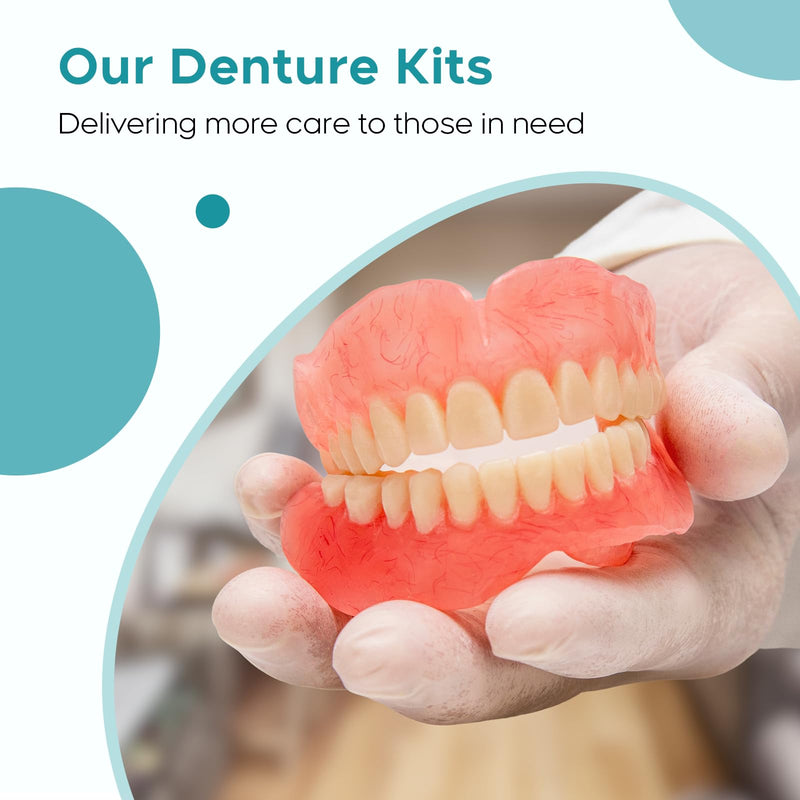 [Australia] - DIY Dentures Kit, Create Your Perfect Smile at Home: Temporary Denture Kit for Women & Men | Easy Denture Fabrication，Restoring Confidence in Your Smile，Customizable Denture Kits - Single, Full -0617 