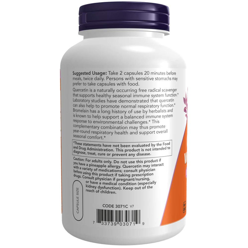 Now Foods Quercetin with Bromelain 240 VCaps 240 Count (Pack of 1)