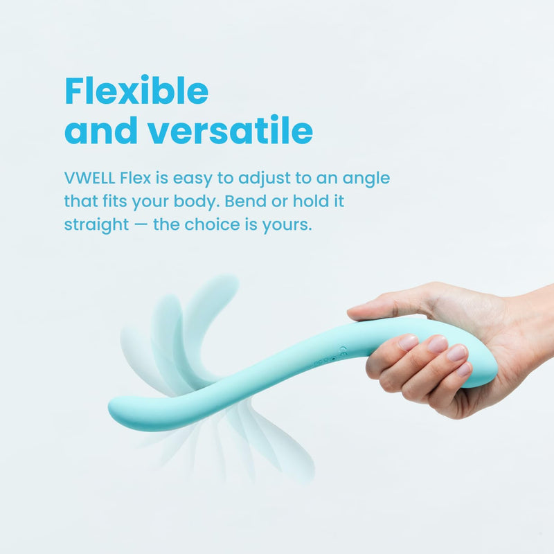 [Australia] - IntiMD VWELL Flex Silicone Vibrating Wand Flexible Shaft Dual Motors Active Home Use Women Rechargeable 