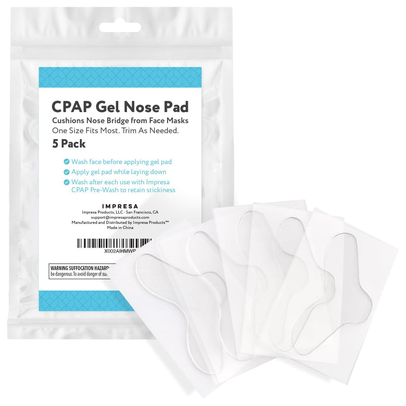 [Australia] - IMPRESA 5 Pack Nasal Pads for CPAP Mask - CPAP Nose Pads - CPAP Supplies for CPAP Machine - Sleep Apnea Mask Comfort Pad - Custom Design & Can Be Trimmed to Size - CPAP Cushions for Most Masks 