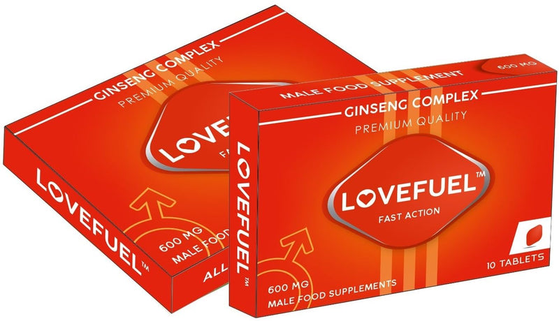 LOVEFUEL 600mg UK | Stronger | Longer | Harder | Performance | Extra Strength Enhancing Pills, Stamina Endurance Booster Supplement Pills for Men | 10 Ginseng LIBIDO Booster Tablets