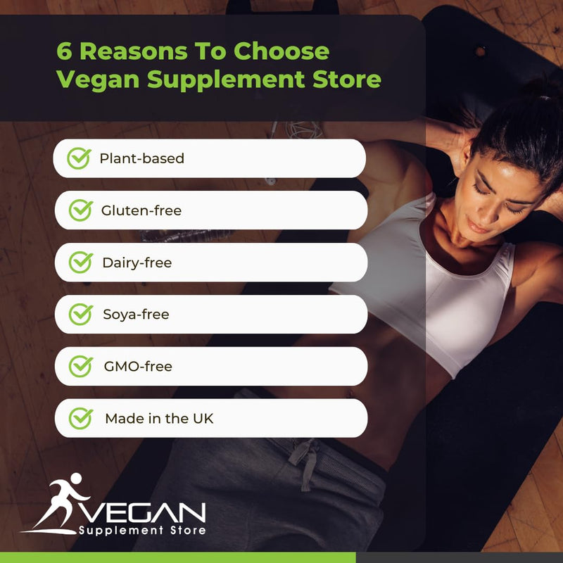Vegan Creatine Powder | Creatine Monohydrate | No Dairy, No Gluten, No SOYA | 300g / 60 Servings