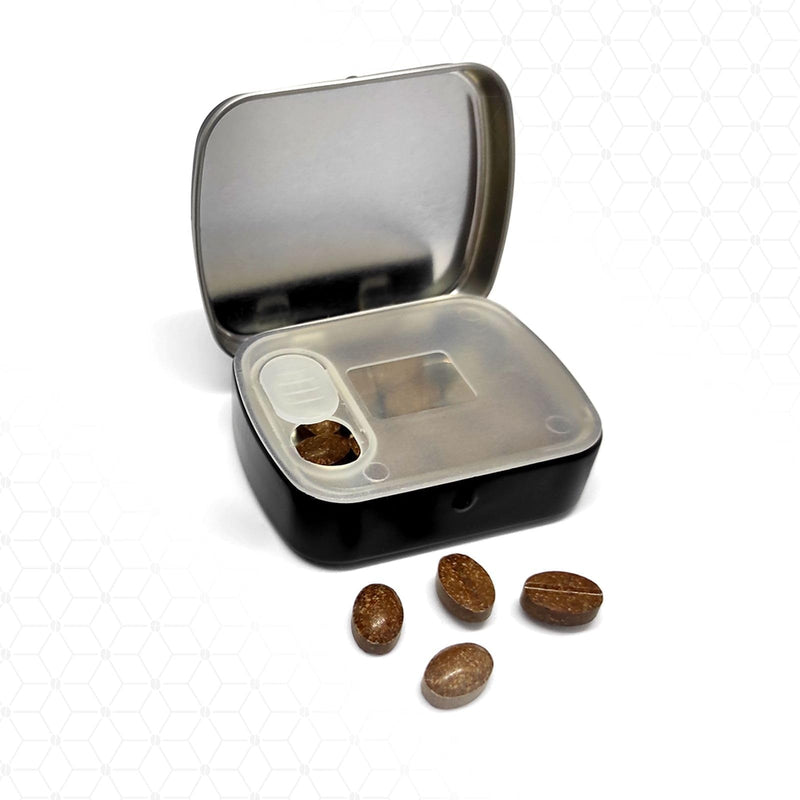 [Australia] - Prifa Cardamom Coffee Tablets- Pocket Coffee, Coffee Candy- Instant solution for Coffee Cravings, No Water Needed- Unsweetened- Keto- Vegetarian- 25 Coffee Bean-Shaped Tablets in Pocket-Sized Tin 