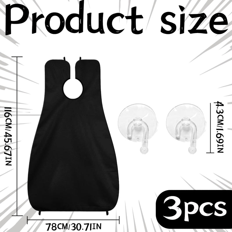 [Australia] - Beard apron, beard hair sponge, sponge for beard hair, beard apron for men, sponge for beard hair, non-stick hair catcher care cloth with 2 suction cups, bib, for beard for shaving haircut 