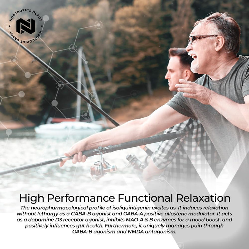 [Australia] - Isoliquiritigenin Controlled Dissolve Tablets | 60 Count | 25mg | Licorice Extract | Glycyrrhiza glabra | Mood, Relaxation, and Energy Support 60 Count (Pack of 1) 
