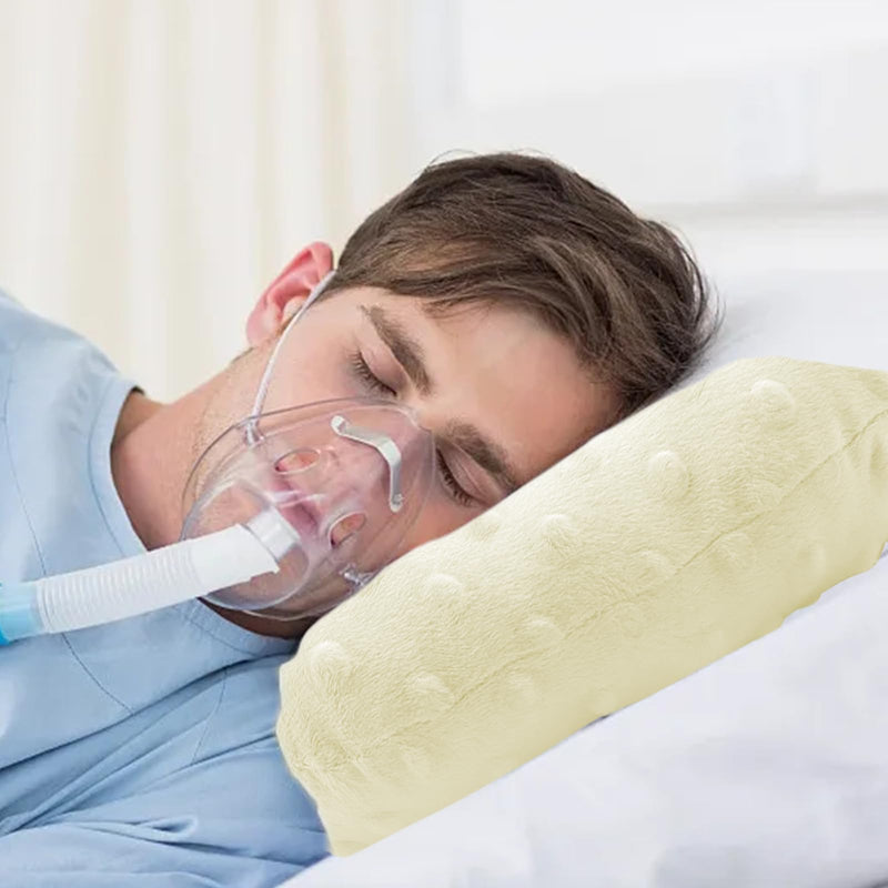 [Australia] - Ear Piercing Pillow, Side Sleeper Pillow with an Ear Hole, Ear Protector Pillow for Ear Pain CNH Piercing Pain Relief Sleeping Pressure Sores, Minky Dot Beige (Squre) 