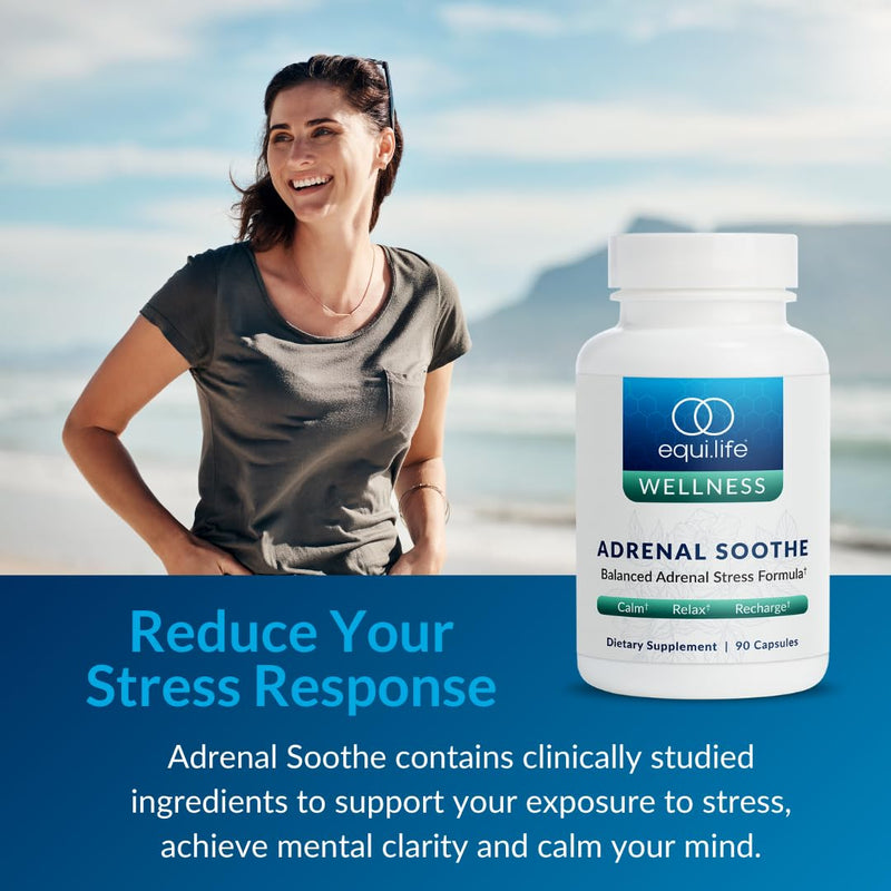 [Australia] - Equilife Herbal Support Supplement with Ashwagandha and L-Theanine, Designed for Daily Overall Wellness, Supplements for Men & Women, Gluten Free, Vegan, Dairy Free, Non GMO, 90 Capsules 