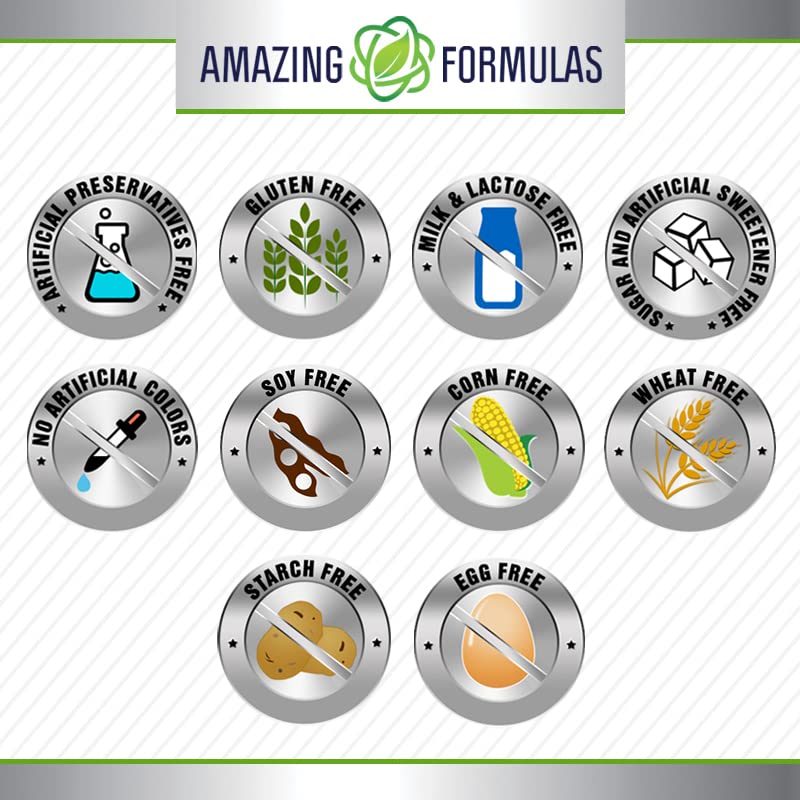 [Australia] - Amazing Formulas Alpha Lipoic Acid | 600 Mg Per Serving Supplement | Capsules | Non-GMO | Gluten Free | Made in USA (60 | 1 Pack) 