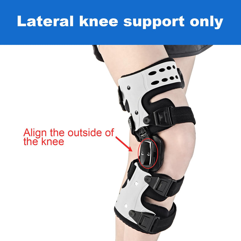 [Australia] - OA Unloader Knee Brace - Arthritis Pain Relief, Osteoarthritis, Bone on Bone Knee Joint Pain, Cartilage Defect Repair, Avascular Necrosis Hinged, Degeneration (White Right) White-Right 