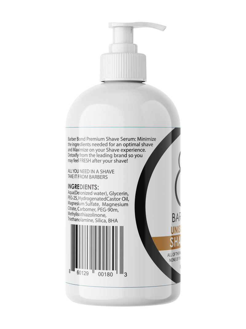 [Australia] - Barber Bond® Premium Unisex Full Body Shave Serum (8oz) Clear Shave Gel 8 Fl Oz (Pack of 1) 