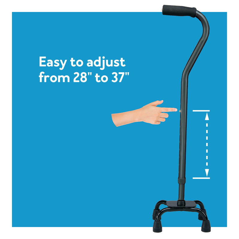 [Australia] - Carex Small Base Designer Quad Cane Black 