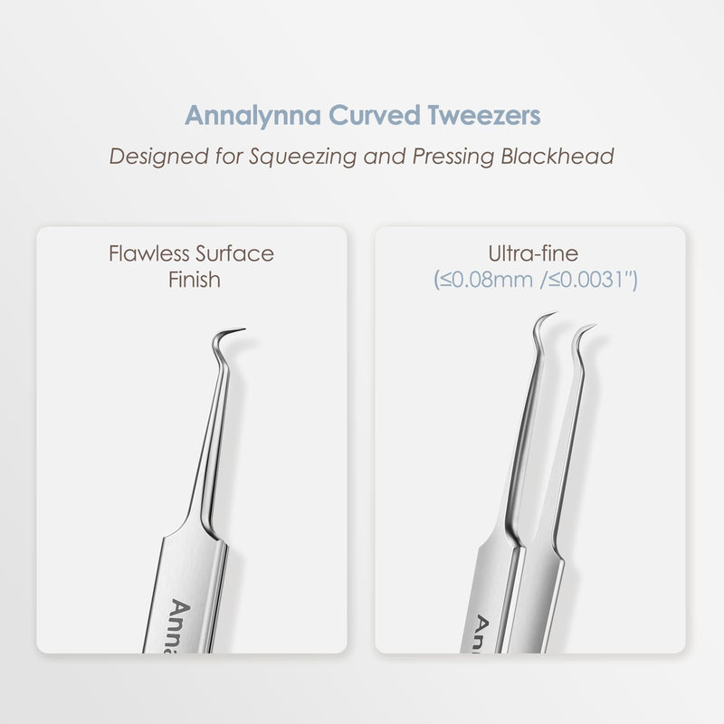 [Australia] - 6pcs Blackhead Remover Tweezers with Camera - 20x Magnification Pimple Popper Tweezers, Professional Pimples Comedone Extractor Removal Tool, Face Extraction Tool Kit for Deep Pore Cleaner 
