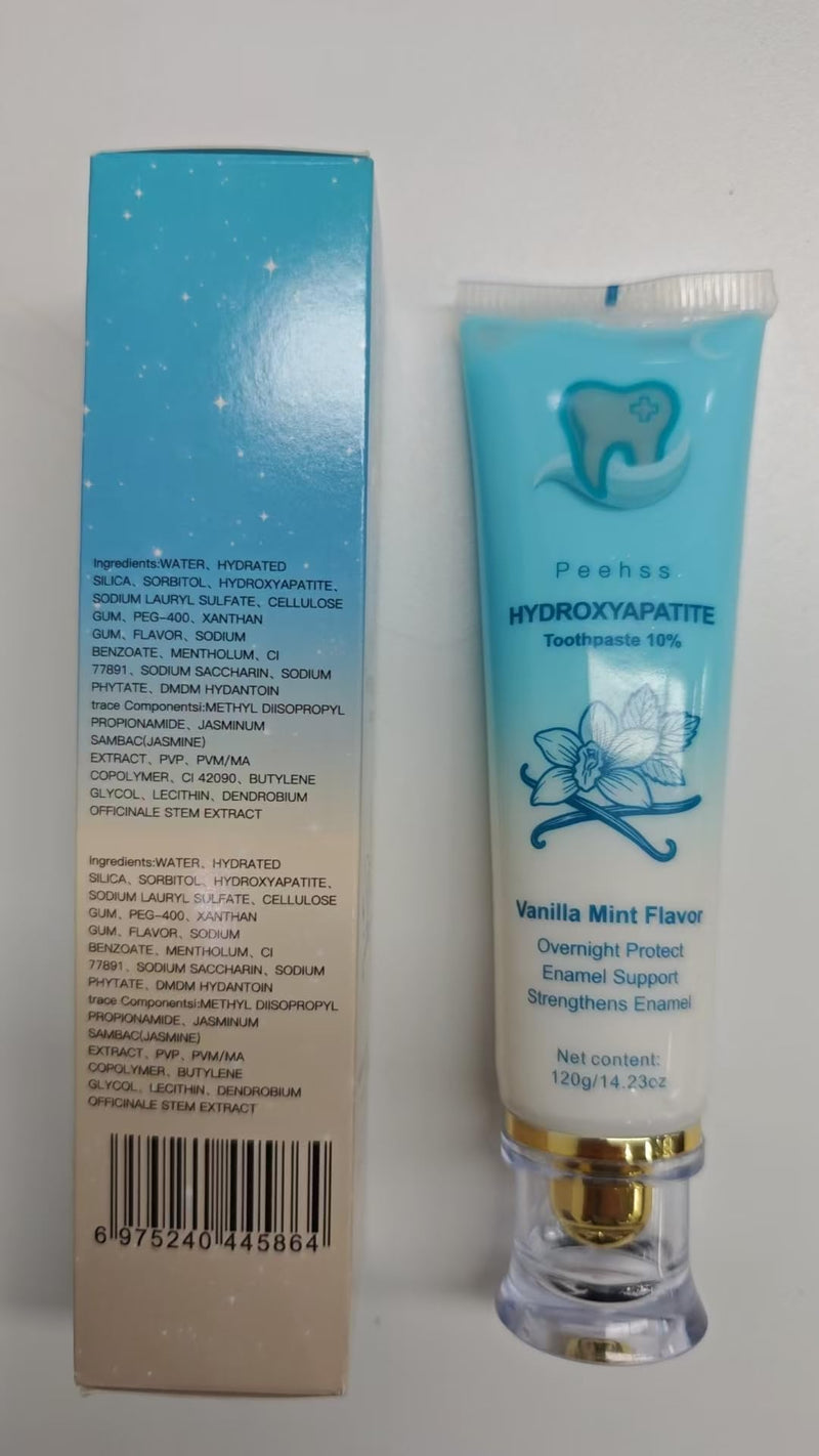 [Australia] - Hydroxyapatite Toothpaste 10% + Niacinamide Whitening - Enamel Repair & Gum Care, Nano Hydroxyapatite for Sensitivity Relief, Fluoride-Free Fresh Breath 4PCS (4) 
