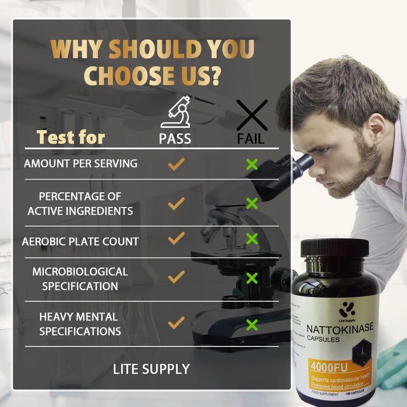 Nattokinase Capsules 4000 FU, 150 Caps High Potency Enzyme Derived from Fermented Soybean, Supports Heart Health & Circulation, Natural & Vegan, Traditional Japanese Natto Extract