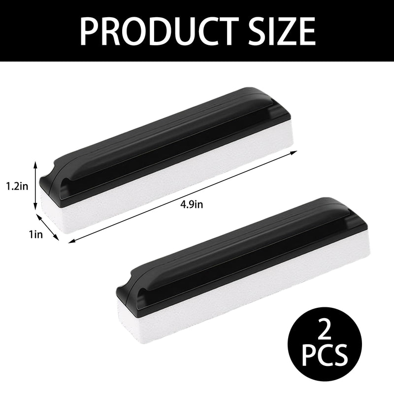 [Australia] - Pack of 2 Beard Sponge, Beard Hair Sponge, Reusable Sponge for Beard Hair, Beard Cleaning Brush, Lightweight, Compact, for Cleaning Beard Remains in the Sink (Black) 