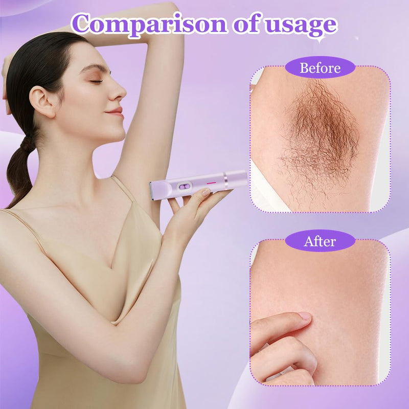 [Australia] - Women's Electric Dual Headed Shaver, 2 in 1 Bikini Trimmer, USB Rechargeable Electric Razors Body Hair Trimmer 