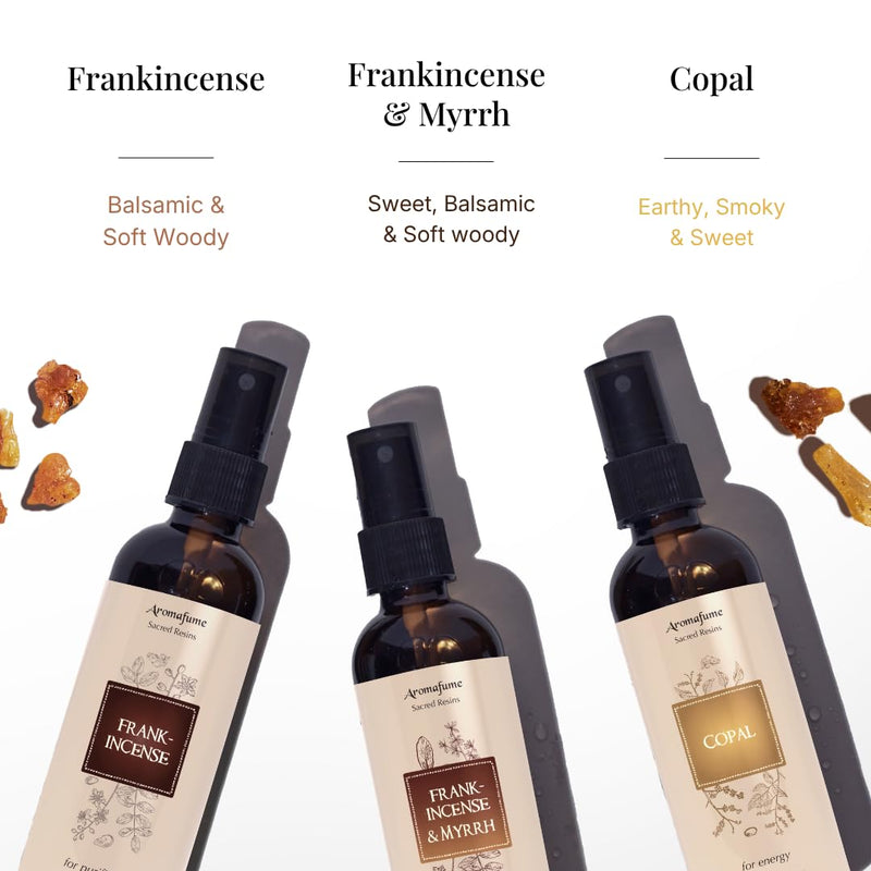 Sacred Air Freshener Spray Gift Set, 3x50ml, Aromafume | Natural & Non-Toxic Air Freshener Sprays for Home, Fabric & Linen Mist | Ideal for Deep Relaxation, Spirituality & Rituals