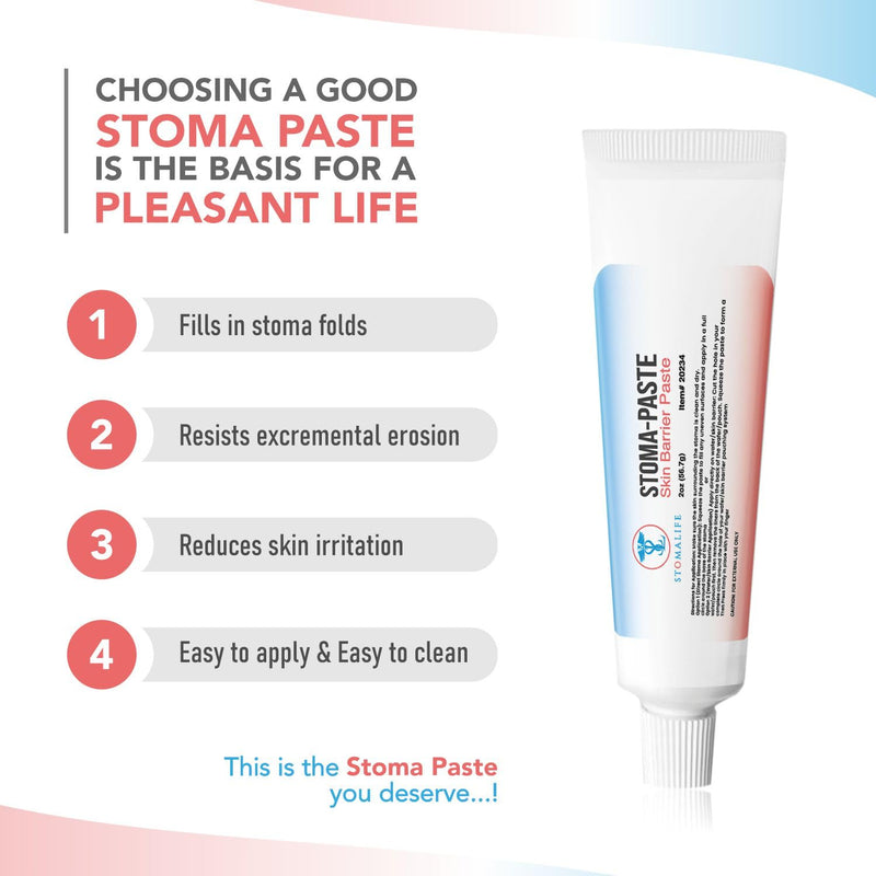 [Australia] - Ostomy Paste 2 Oz, Stoma Barrier Paste with Skin Irritation Prevention | Accessories for Ostomy-Colostomy-Ileostomy‚Ä¶ (2 oz (Pack of 1)) 2 Ounce (Pack of 1) 