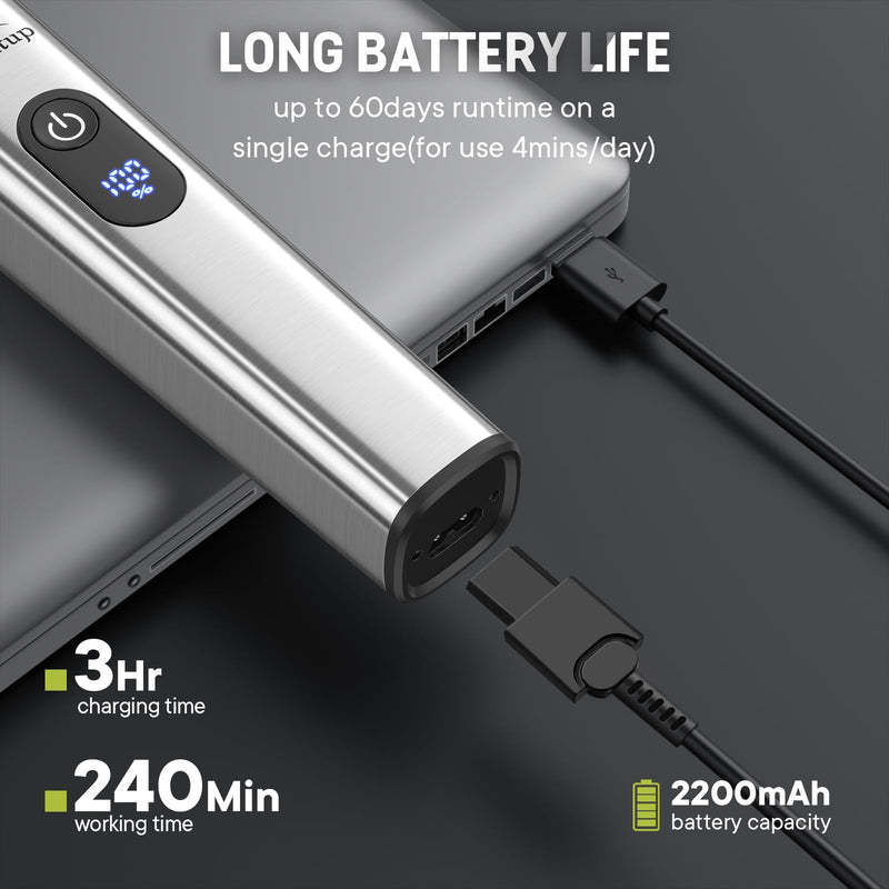 [Australia] - Brightup Beard Trimmer Men, Beard Trimmer for Men, IPX7 Waterproof Hair Clipper Hair Trimmer for Beard, Head, Body, Groin and Face, Electric Shaver 
