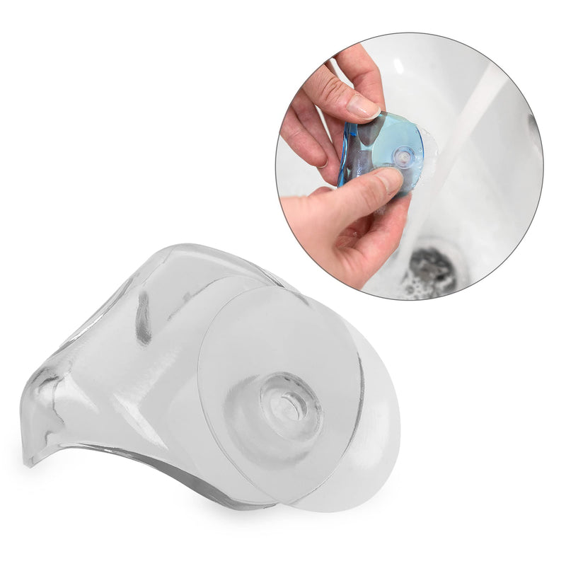 [Australia] - kwmobile 2x suction cup holder for razors - for glass and tiles - wet razor suction cup holder set - wall hooks in transparent 