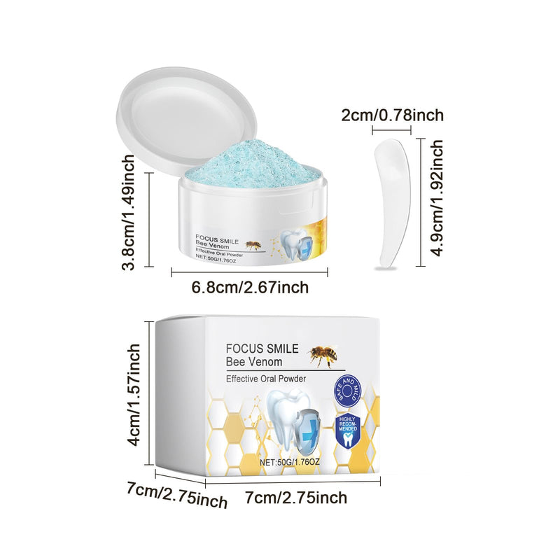 [Australia] - Natural Bee Venom Tooth Powder 1.76Oz - Whitening & Sensitivity Relief, Long-Lasting Fresh Breath, Dentist-Recommended Oral Care - Non-Toxic Formula 