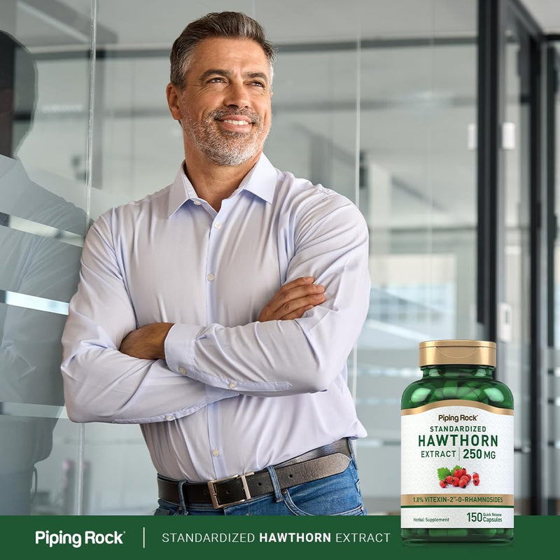 [Australia] - Piping Rock Hawthorn Berry Extract 250mg | 150 Capsules | Non-GMO & Gluten Free Supplement 