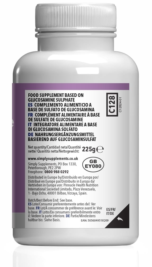 Glucosamine Sulphate 2KCl 500mg Tablets | Marine Sourced Supplement for Active Lifestyles | 360 Easy-to-Swallow Tablets | 4-Month Supply | UK Made to GMP Standards Unflavoured 180 count (Pack of 2)