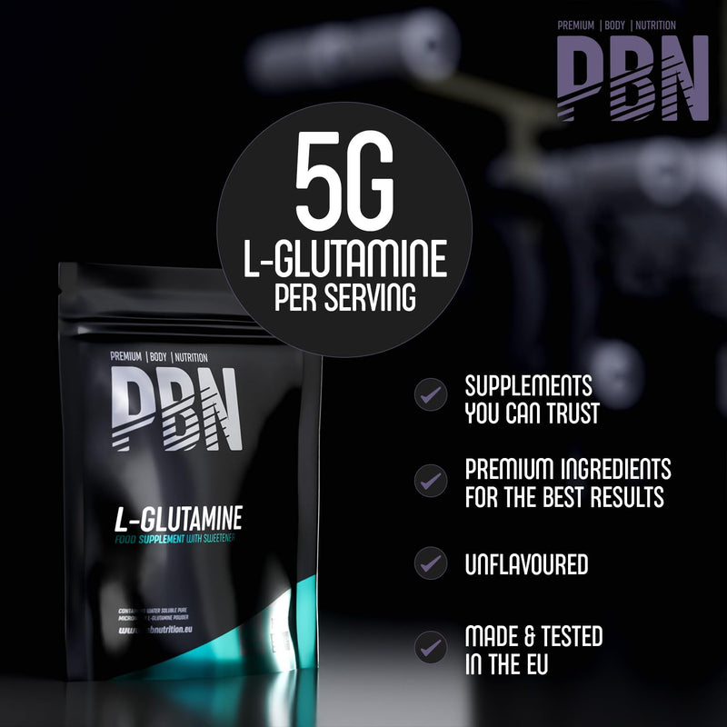 PBN L-Glutamine 500g Pouch White. 500 g (Pack of 1)