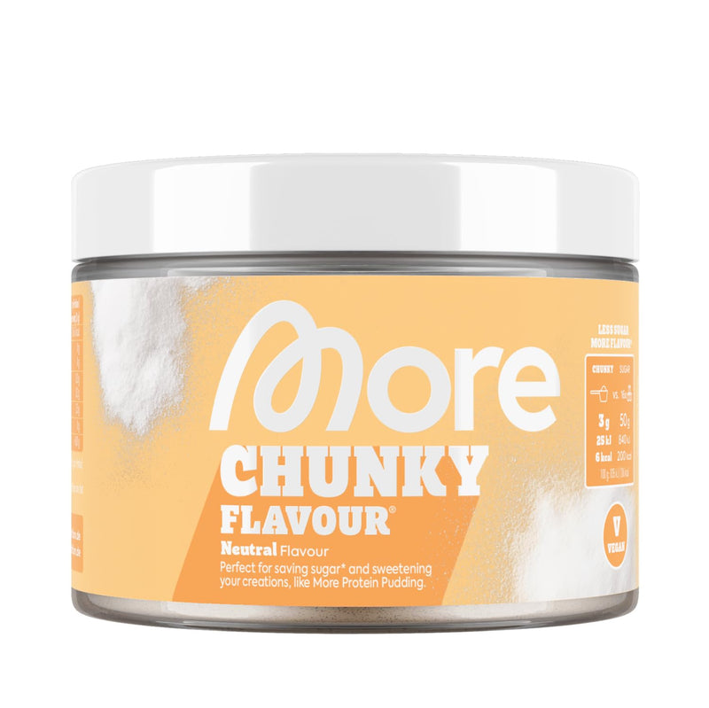 [Australia] - MORE Chunky Flavor, neutral in taste, 150 g, vegan, flavor powder for sweetening, without a lot of sugar and calories, with inulin and lactase, tested quality - made in Germany 150 g (pack of 1) 