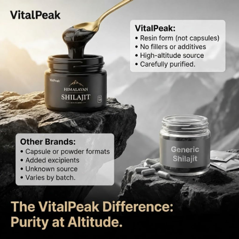 Pure Himalayan Shilajit Resin – 100% Natural Energy + Mineral Supplement – 500 mg Daily Dose – 85+ Trace Minerals + Fulvic Acid – Natural Vitality Enhancer 30G