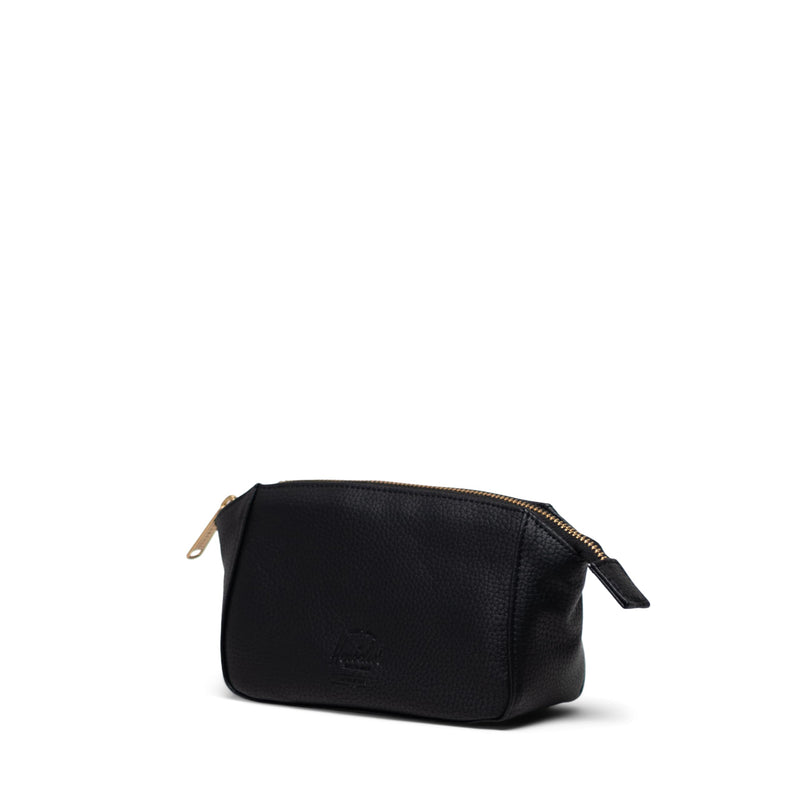 Herschel Supply Co. Milan Small Toiletry Bag | Vegan Leather, Black, Small