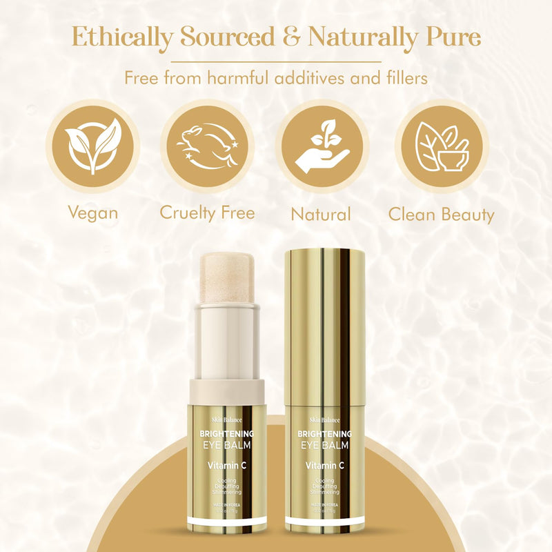 Vitamin C Ultra Shimmer Eye Balm – Dermatologist-Tested, Anti-Aging, Korean Skin Care – Reduces Dark Circles, Puffiness & Fine Lines – Vegan, Clean Beauty, Cruelty-Free – 0.52 FL. Oz Vitamin C