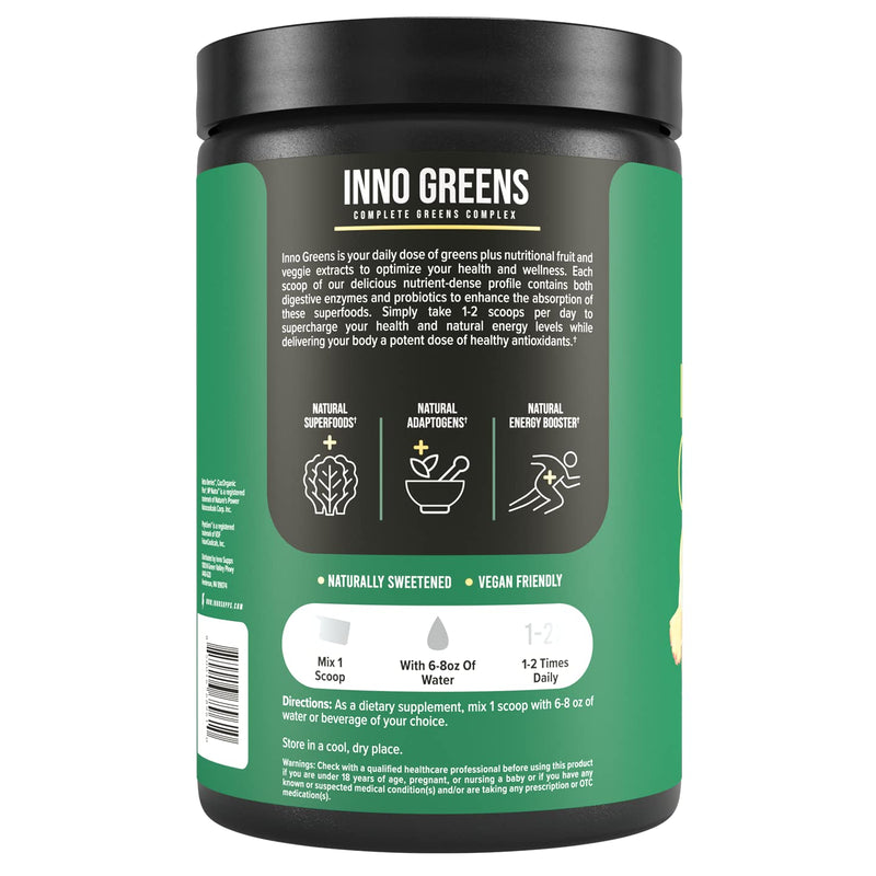 [Australia] - InnoSupps Inno Greens | 28+ Organic Greens & Superfoods | Advanced Prebiotics + Probiotics | Super Antioxidant + Hydration | Spirulina, Chlorella, Ashwagandha (Paradise Punch) Paradise Punch 