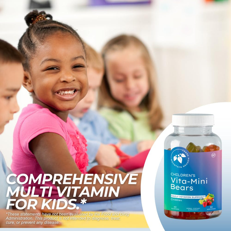 Mountain Meadow Herbs Vita-Mini Bears 60 ct | Multivitamin Gummies for Children, Healthy Growth and Development Support, Essential Daily Wellness, Fruit Flavor Supplement