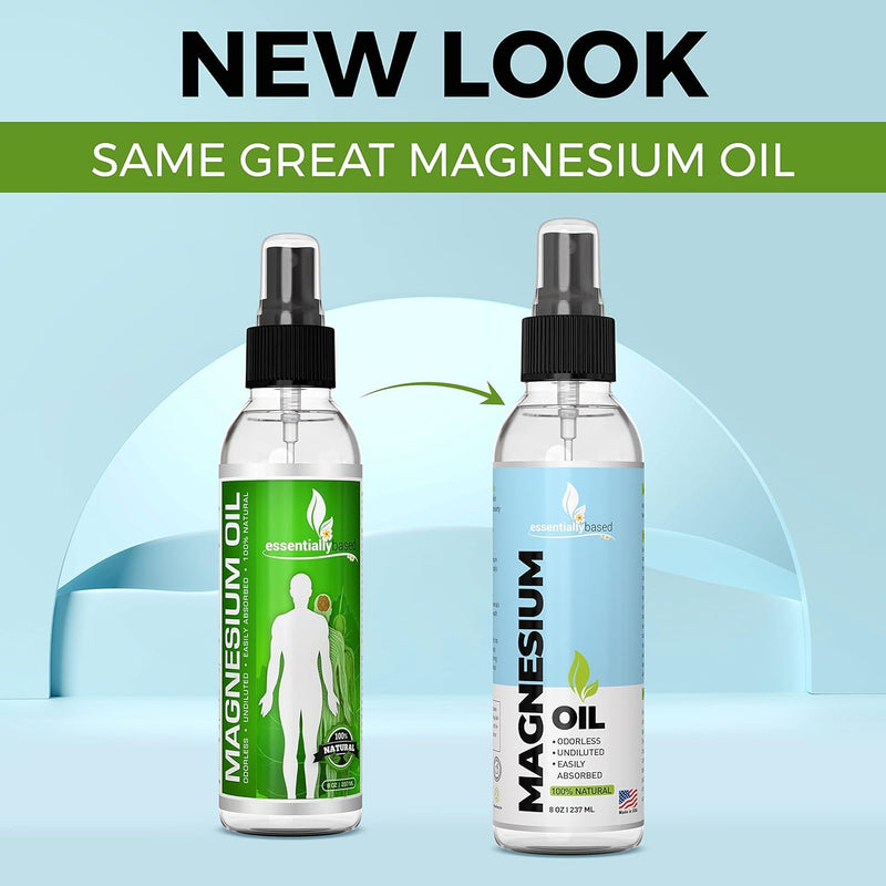 [Australia] - Magnesium Oil Spray 8oz Size - Extra Strength - 100% Pure for Less Sting - Less Itch - Essential Mineral Source - Made in USA 8 Ounce (Pack of 1) Clear 