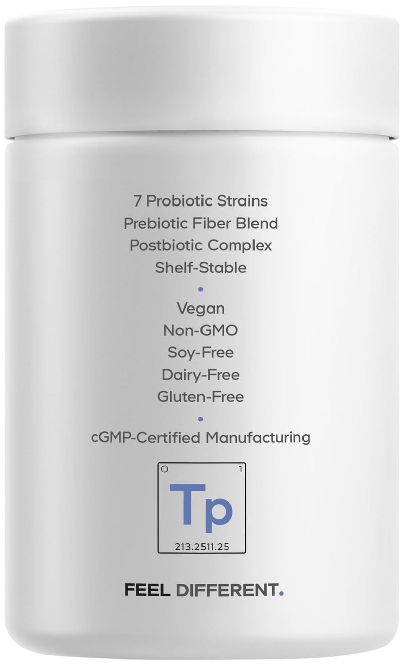 Codeage Teen Probiotic+ Supplement - 25 Billion CFU Probiotic Blend with Prebiotics, Postbiotics & Chamomile - Gut & Digestion Support for Teens and Teenagers 12 & Up - Non-GMO- 30 Capsules