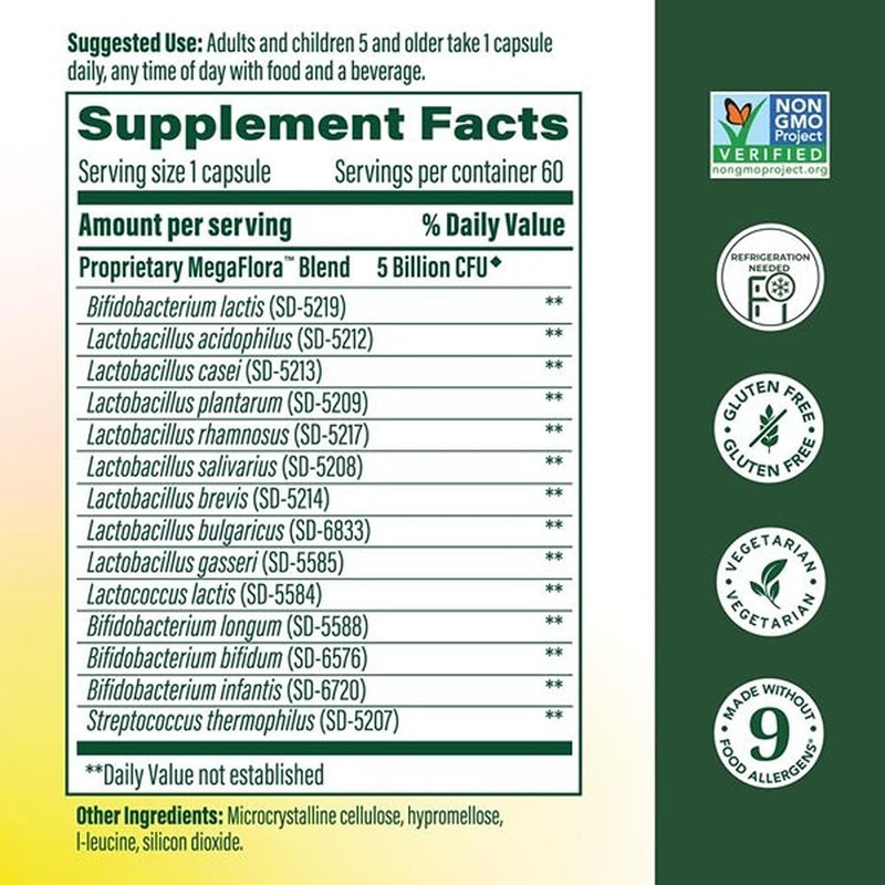 DailyFoods, Kids N' Us MegaFlora, 60 Capsules (Ice)