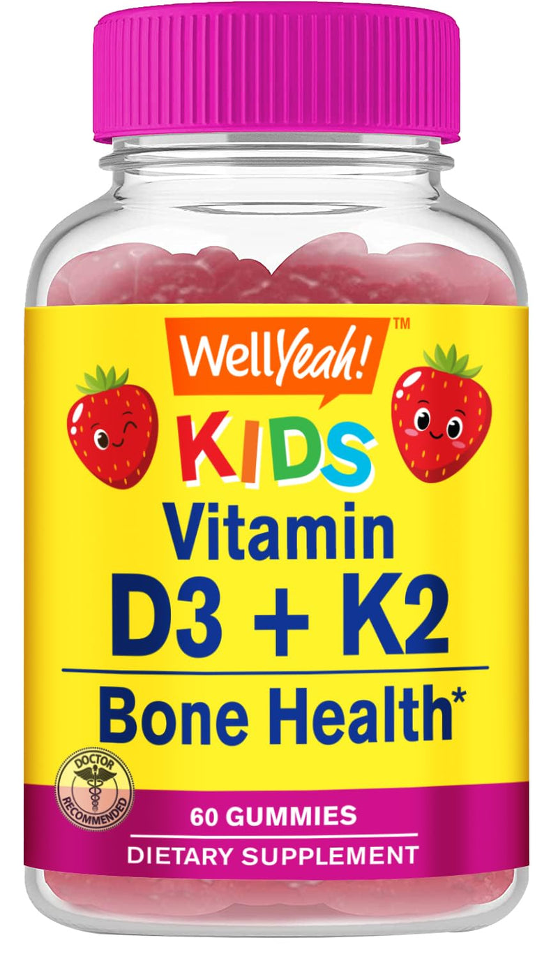 WellYeah Vitamin B12 Kids + Vitamin D3+K2 Kids, Gummies Bundle - Great Tasting, Vitamin Supplement, Gluten Free, GMO Free, Chewable Gummy