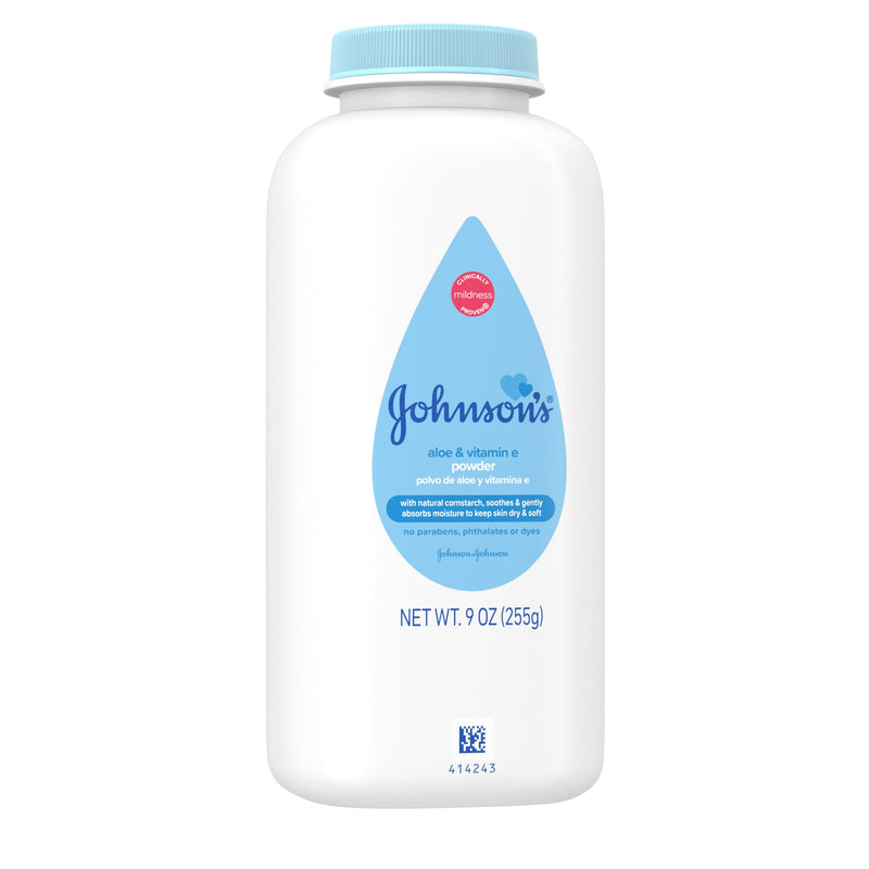 [Australia] - Johnson's Naturally Derived Cornstarch Baby Powder, Aloe & Vitamin E for Delicate Skin, Hypoallergenic, Free of Talc, Parabens, Phthalates & Dyes, Silky for Gentle Baby Skin Care, 9 oz White 1.5 Ounce (Pack of 1) 