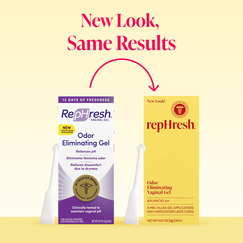 [Australia] - RepHresh Odor Eliminating Vaginal Gel, 4ct (0.07oz) Odor Eliminating Gel 