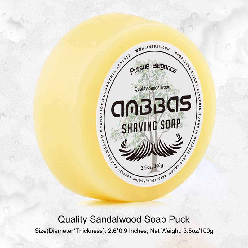 [Australia] - Anbbas badger hair shaving brush with 100g shaving soap bar and foaming Way POP cup A5 melamine, foaming set for men, wet shaving, women, girls, hair removal dark green 