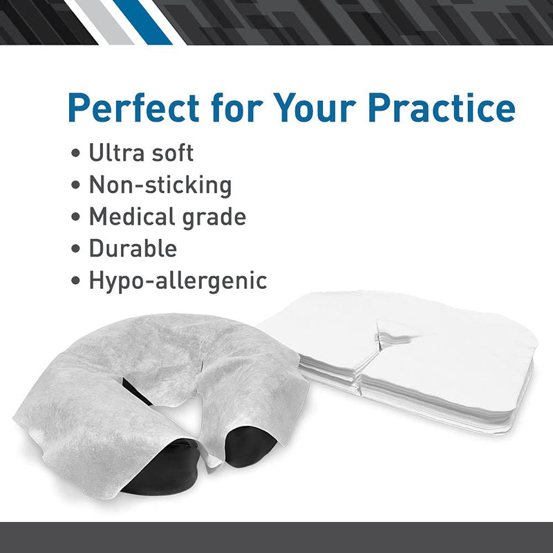 [Australia] - BodyMed Disposable Face Cradle Covers - 1 Pack of 100 Sheets - Medical-Grade, Ultra Soft, Luxurious, Non-Sticking Massage Face Covers/Headrest Covers for Massage Tables & Massage Chairs 100 Count 