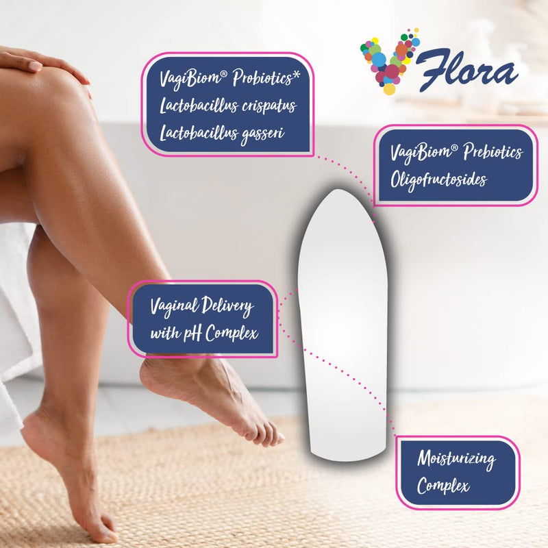 [Australia] - 5-Day Vflora (Lactobacillus crispatus + L. gasseri) to Balance Intimate Flora. Nourish and Nurture Good Flora for Skin Health. Ultra Potent 100% Natural Vegan (5 Suppositories) 